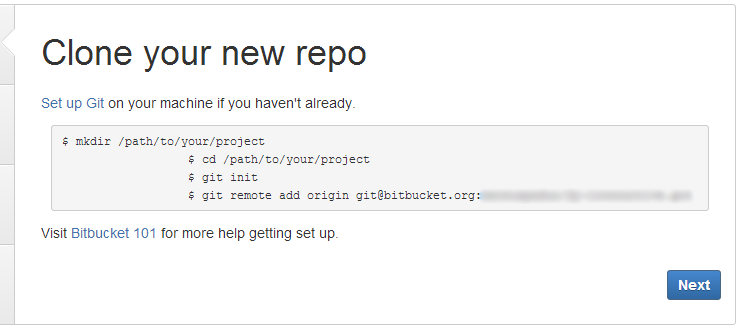 bitbucket criar repositorio